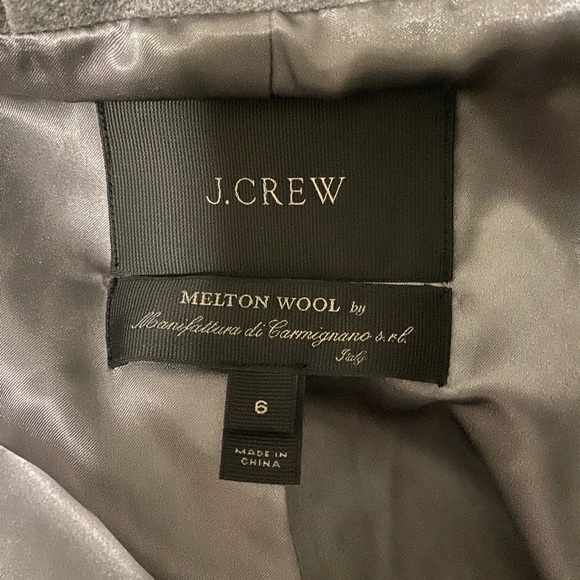J Crew Classic Duffle Coat  Melton Wool Gray Toggle Italy coat. Like new - Picture 11 of 13